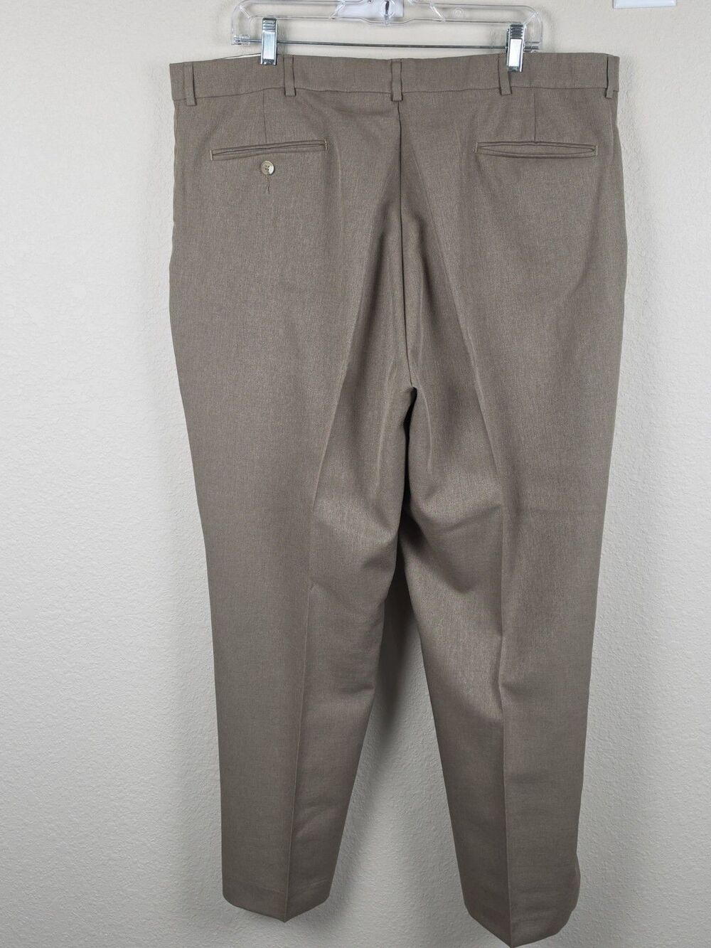 David Taylor Flexslax II Pants Men 42x29 Lt Brown Performance Stretch Polyester - Picture 2 of 12